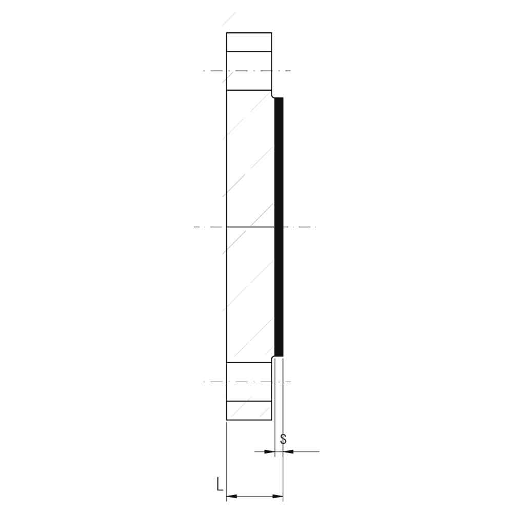 ANSI Flange ridotte in acciaio rivestite internamente in PTFE (Misure)