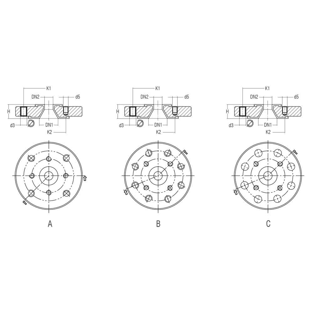 ANSI Flange ridotte in acciaio rivestite internamente in PTFE - PFA (Misure)