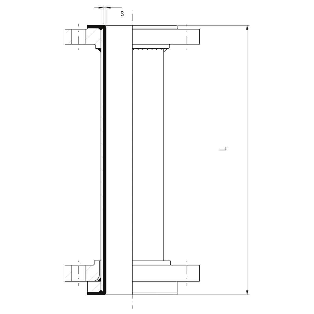 Tubi ANSI in acciaio rivestiti internamente in PTFE (Misure)