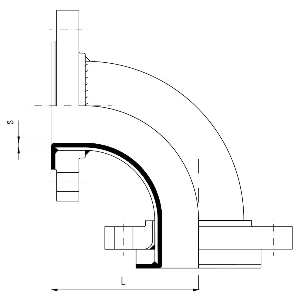 Curva A 90 In Acciaio Misure 01