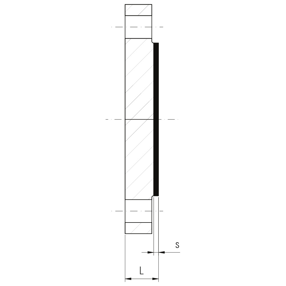 Flange ridotte in acciaio rivestite internamente in PTFE (Misure)