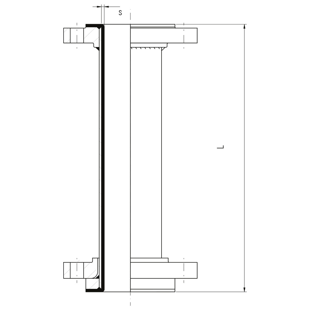 Tubi in acciaio rivestiti internamente in PTFE (Misure)