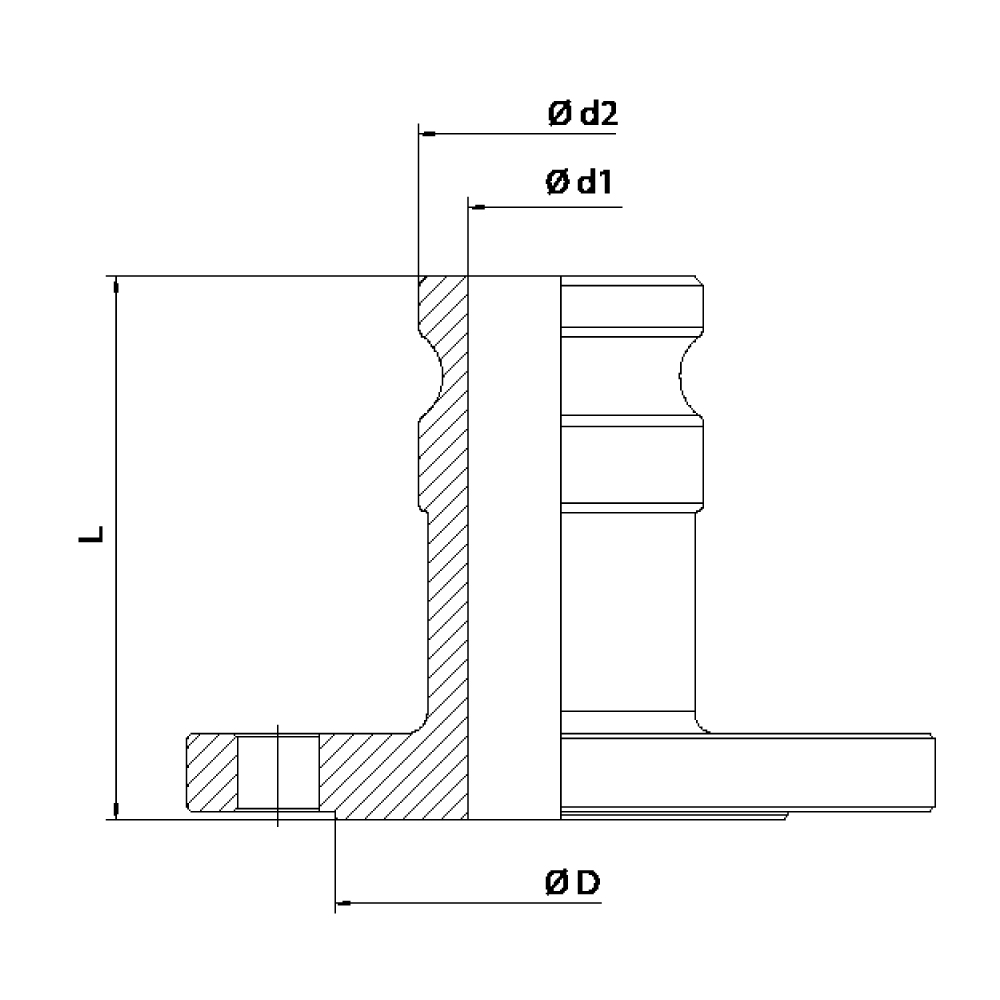 FLEXILINE - Raccordo LAS FF (Disegno tecnico)