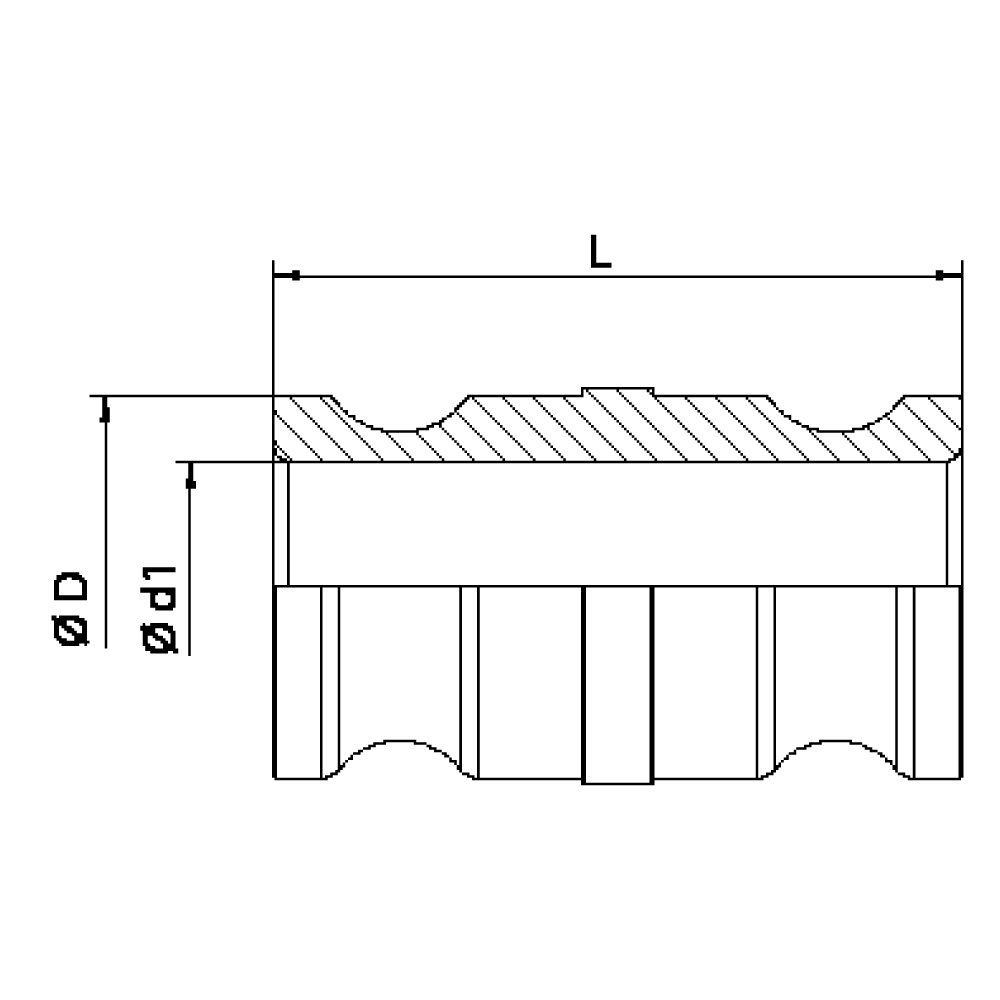 FLEXILINE - Raccordo Tipo AD (Disegno tecnico)