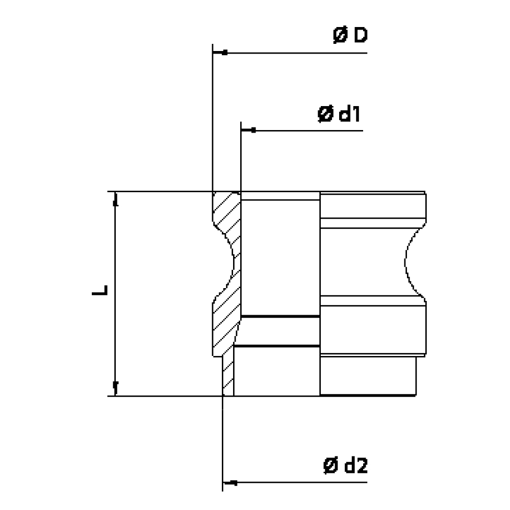 FLEXILINE - Raccordo Tipo AW (Disegno tecnico)