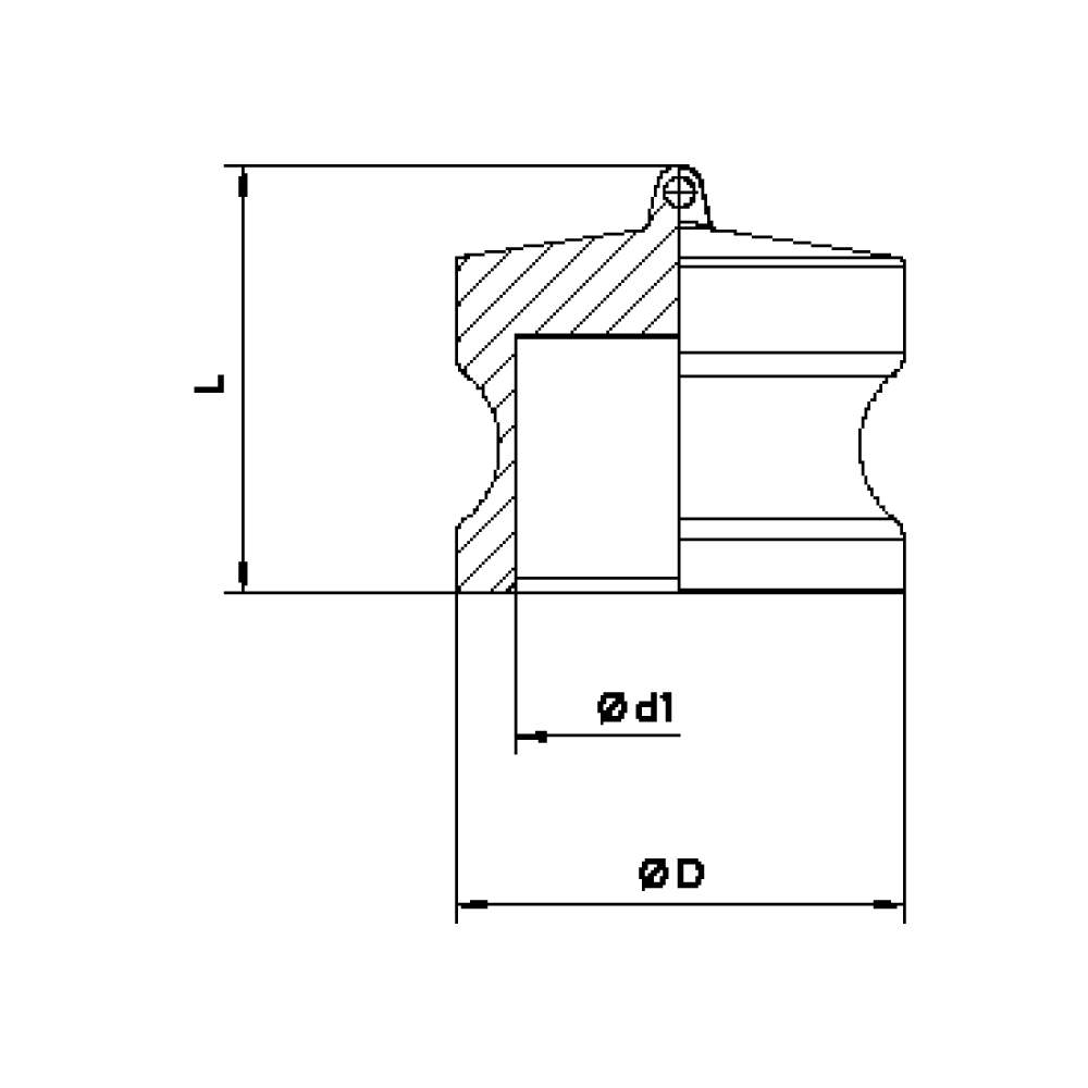 FLEXILINE - Raccordo Tipo DP (Disegno tecnico)