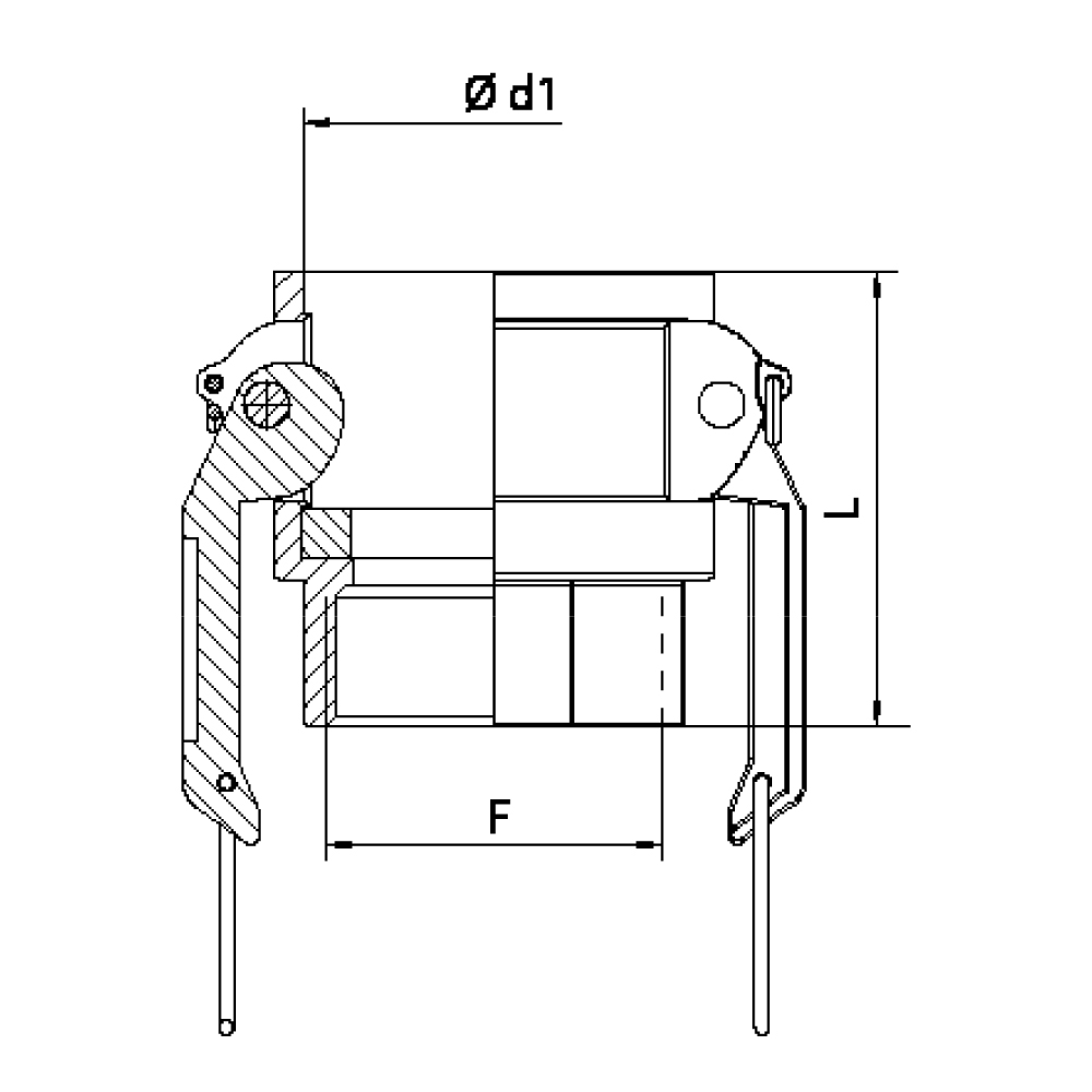 FLEXILINE - Raccordo Tipo D (Disegno tecnico)