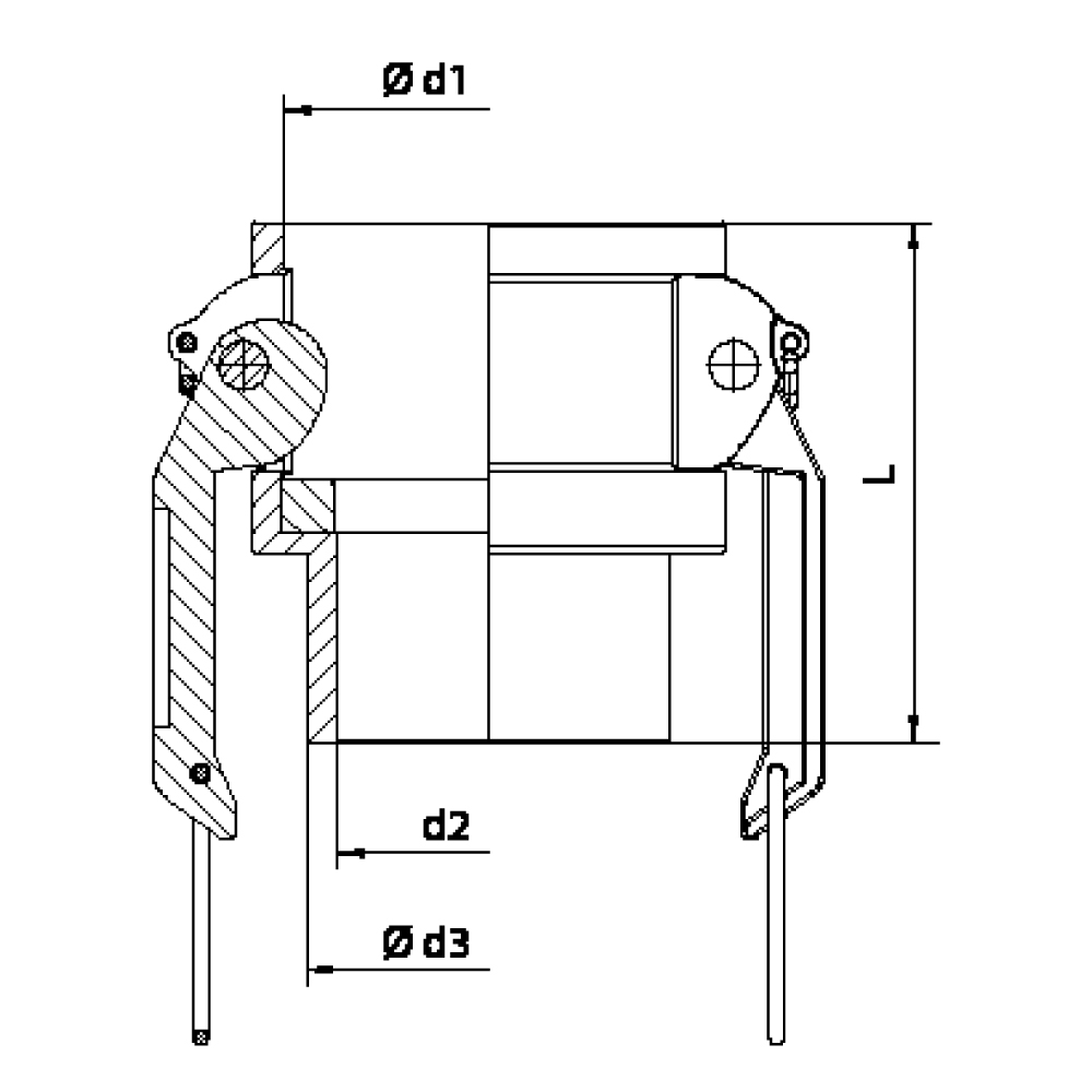 FLEXILINE - Raccordo Tipo DW (Disegno tecnico)